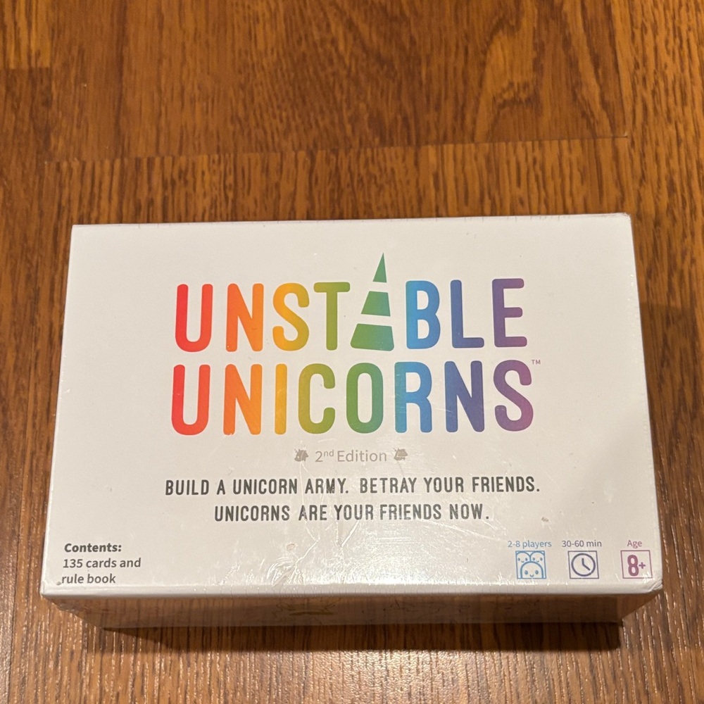 Unstable Unicorns 2nd Edition Sealed Box A Card Game About Unicorns/Destruction